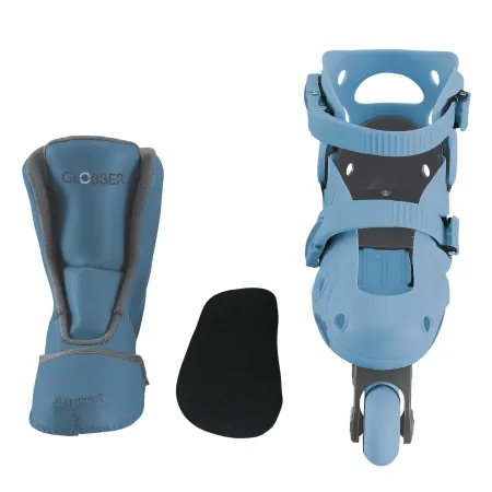 Pattini Bambini Regolabili 2 in 1 Celeste Taglia 30-33 Inline Learning