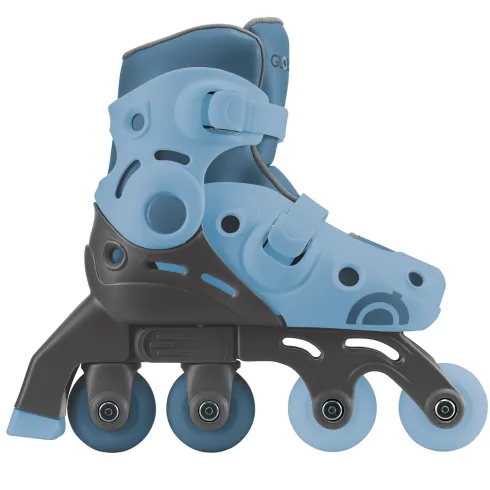Pattini Bambini Regolabili 2 in 1 Celeste Taglia 30-33 Inline Learning