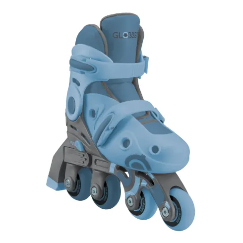 Pattini Bambini Regolabili 2 in 1 Celeste Taglia 30-33 Inline Learning