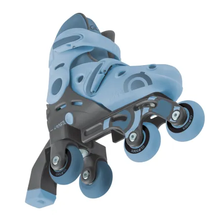 Pattini Bambini Regolabili 2 in 1 Celeste Taglia 30-33 Inline Learning