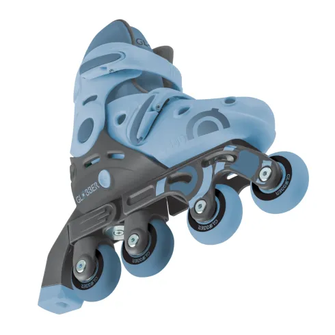 Pattini Bambini Regolabili 2 in 1 Celeste Taglia 30-33 Inline Learning