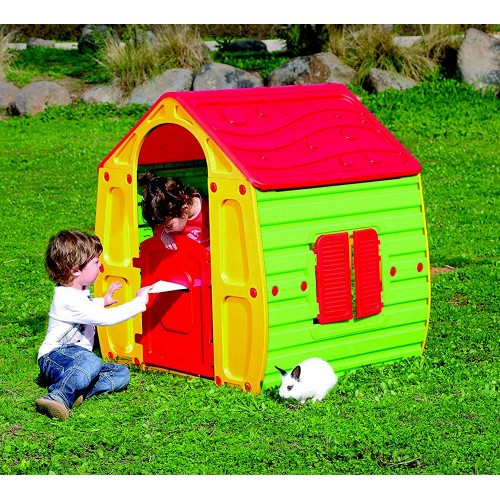 Casetta in Resina Plastica per Bambini da Giardino Esterno Giocattolo Bimbi PVC