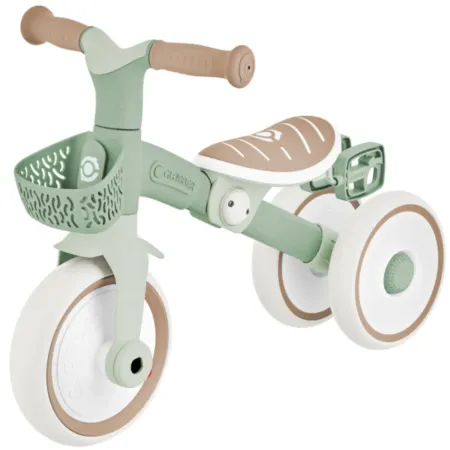 Triciclo Evolutivo Bambini 2 in 1 Verde Regolabile Pedali Rimovibili