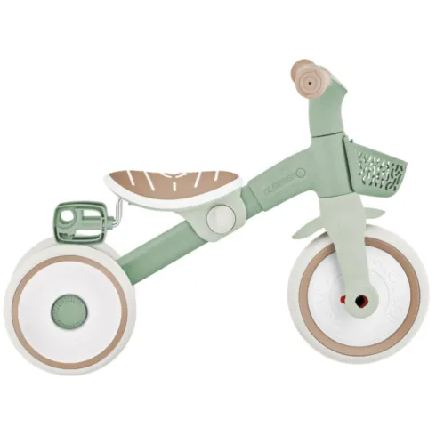 Triciclo Evolutivo Bambini 2 in 1 Verde Regolabile Pedali Rimovibili