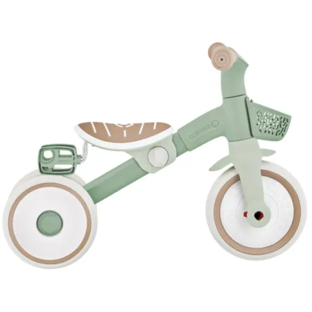 Triciclo Evolutivo Bambini 2 in 1 Verde Regolabile Pedali Rimovibili
