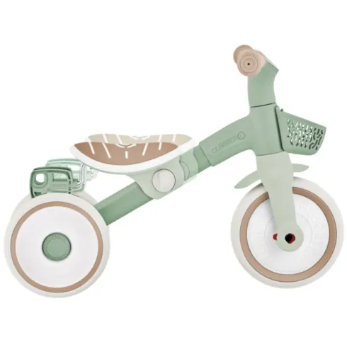 Triciclo Evolutivo Bambini 2 in 1 Verde Regolabile Pedali Rimovibili