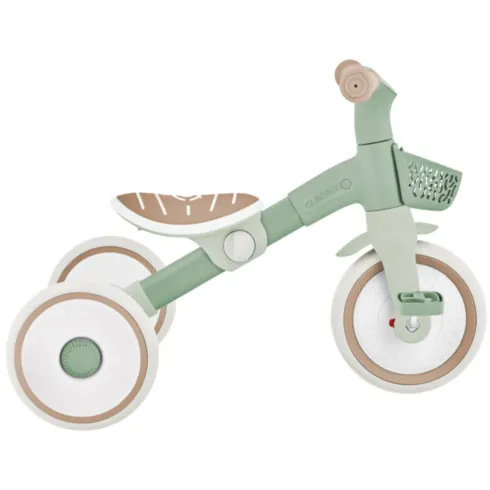 Triciclo Evolutivo Bambini 2 in 1 Verde Regolabile Pedali Rimovibili