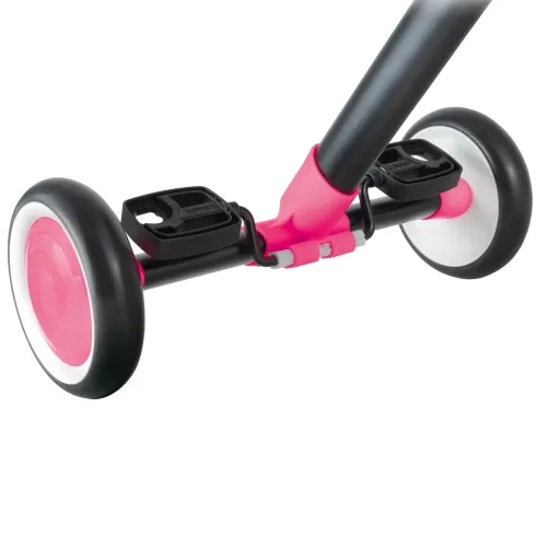 Triciclo Evolutivo Bambini 2 in 1 Rosa Neon Bici Pedali Removibili