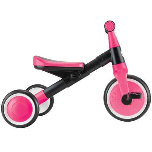 Triciclo Evolutivo Bambini 2 in 1 Rosa Neon Bici Pedali Removibili