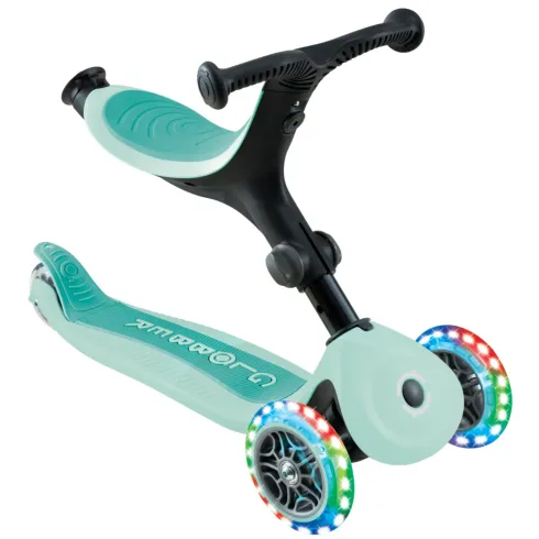 Monopattino Evolutivo 3 in 1 Verde Menta con Luci LED Sterzo 360