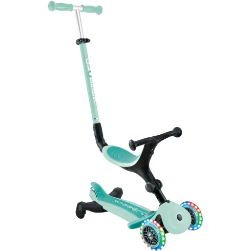 Monopattino Evolutivo 3 in 1 Verde Menta con Luci LED Sterzo 360