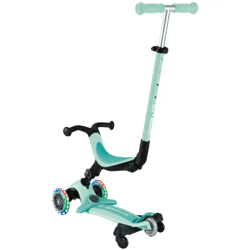 Monopattino Evolutivo 3 in 1 Verde Menta con Luci LED Sterzo 360