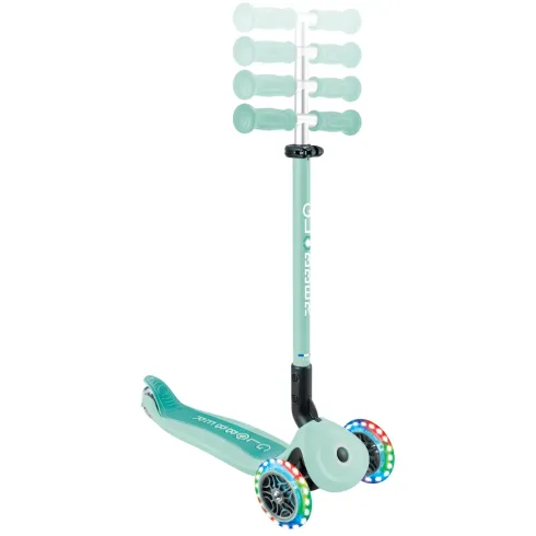 Monopattino Evolutivo 3 in 1 Verde Menta con Luci LED Sterzo 360