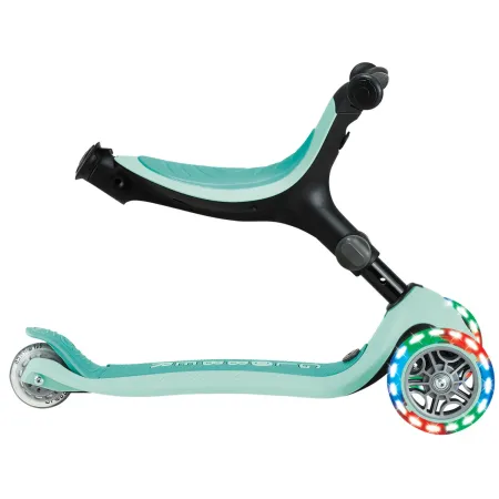 Monopattino Evolutivo 3 in 1 Verde Menta con Luci LED Sterzo 360