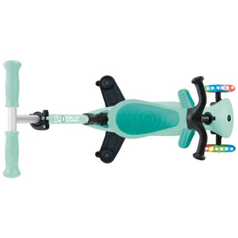 Monopattino Evolutivo 3 in 1 Verde Menta con Luci LED Sterzo 360