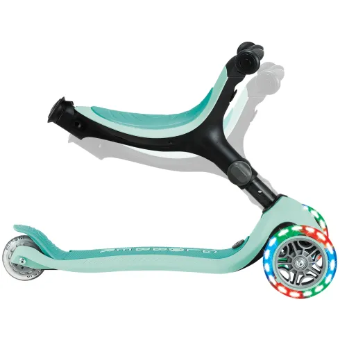 Monopattino Evolutivo 3 in 1 Verde Menta con Luci LED Sterzo 360