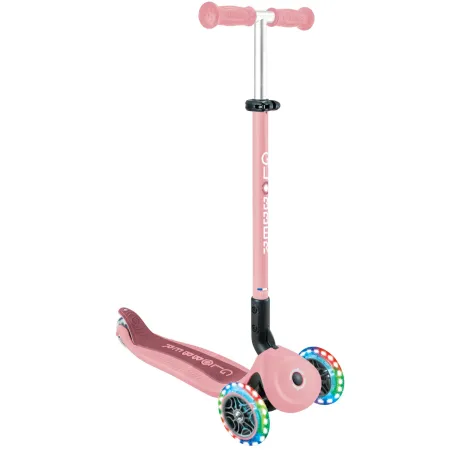 Monopattino Evolutivo 3 in 1 Rosa Pastello con Luci LED Sterzo 360