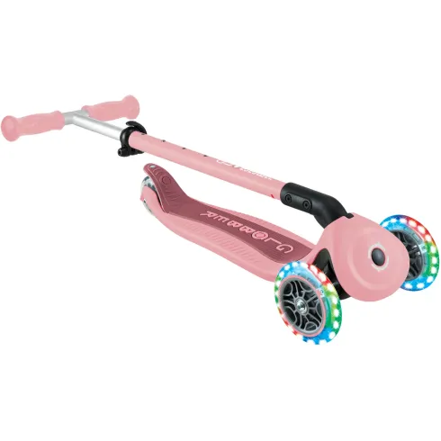 Monopattino Evolutivo 3 in 1 Rosa Pastello con Luci LED Sterzo 360