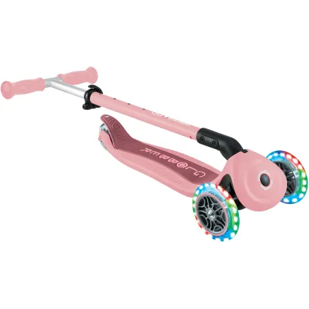 Monopattino Evolutivo 3 in 1 Rosa Pastello con Luci LED Sterzo 360