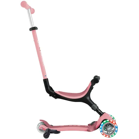 Monopattino Evolutivo 3 in 1 Rosa Pastello con Luci LED Sterzo 360