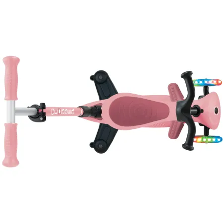 Monopattino Evolutivo 3 in 1 Rosa Pastello con Luci LED Sterzo 360