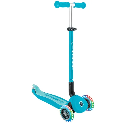 Monopattino Evolutivo 3 in 1 Celeste con Luci LED Sterzo Parentale 360