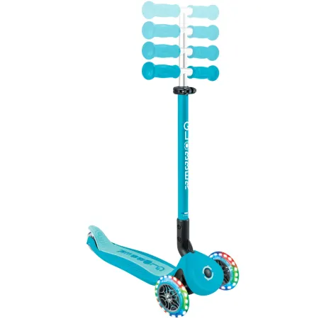 Monopattino Evolutivo 3 in 1 Celeste con Luci LED Sterzo Parentale 360