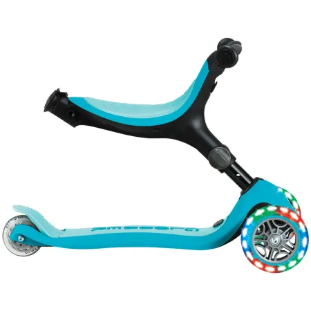 Monopattino Evolutivo 3 in 1 Celeste con Luci LED Sterzo Parentale 360
