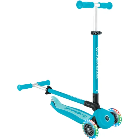Monopattino Evolutivo 3 in 1 Celeste con Luci LED Sterzo Parentale 360