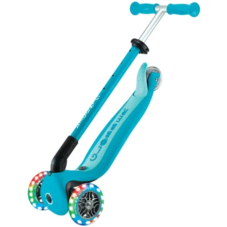 Monopattino Evolutivo 3 in 1 Celeste con Luci LED Sterzo Parentale 360