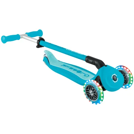 Monopattino Evolutivo 3 in 1 Celeste con Luci LED Sterzo Parentale 360