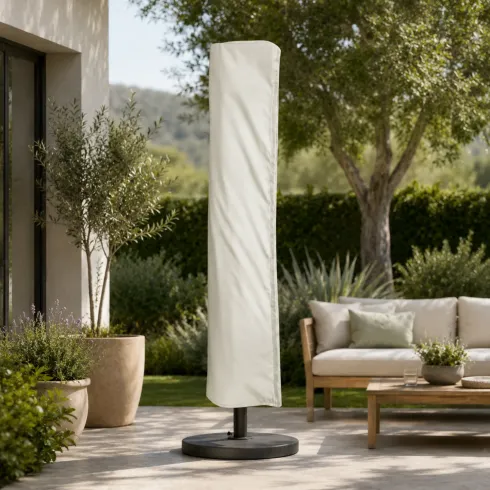 Custodia Ombrellone Palo Centrale Beige 2,5/3 m Protezione Poliestere