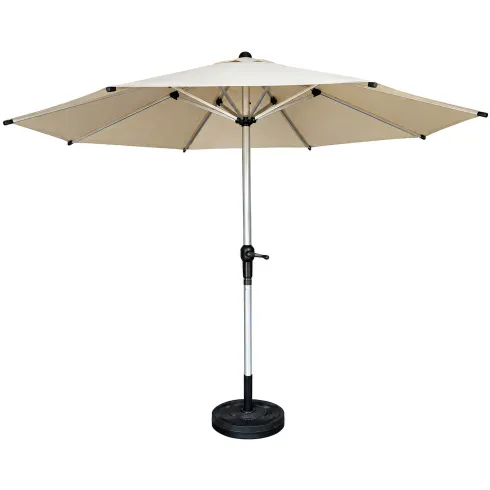 Ombrellone per Giardino 3x3 m con Palo Centrale Beige Alluminio