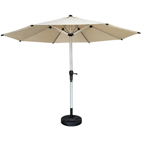 Ombrellone per Giardino 3x3 m con Palo Centrale Beige Alluminio