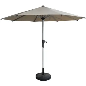 Ombrellone per Giardino 250x250 cm con Palo Centrale Sabbia Alluminio