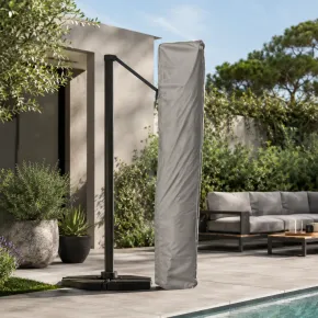 Custodia per Ombrellone 3x4 m Palo Decentrato Bianco Poliestere Nylon 2