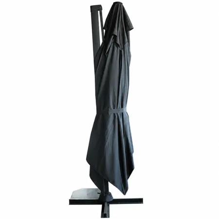 Ombrellone per Giardino Decentrato 3x4 Grigio Base Girevole Antivento