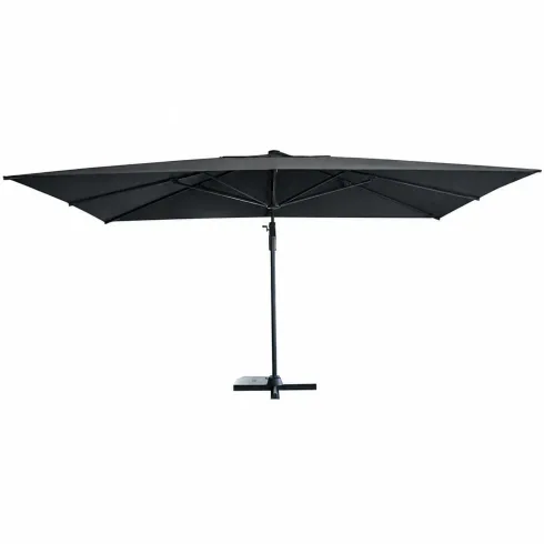 Ombrellone per Giardino Decentrato 3x4 Grigio Base Girevole Antivento