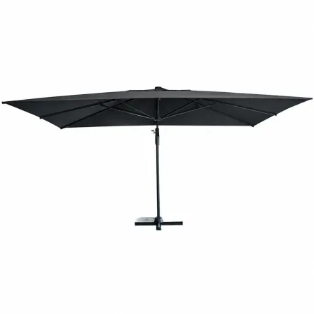Ombrellone per Giardino Decentrato 3x4 Grigio Base Girevole Antivento