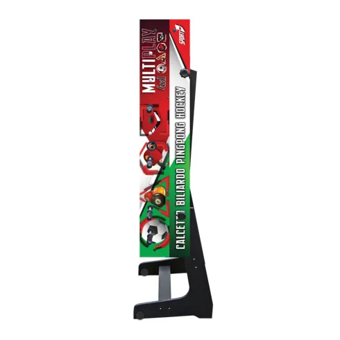 Tavolo Multigioco 4 in 1 Pieghevole Calcetto Ping Pong Hockey Biliardo