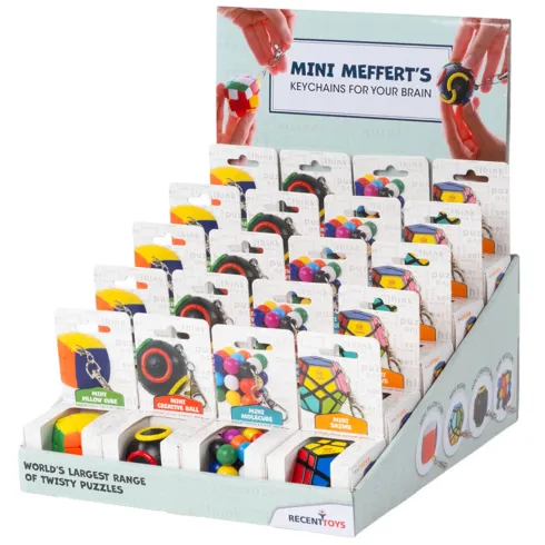 Mini Rompicapo Portachiavi 20 Pezzi con Espositore da Banco