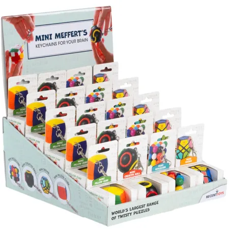 Mini Rompicapo Portachiavi 20 Pezzi con Espositore da Banco