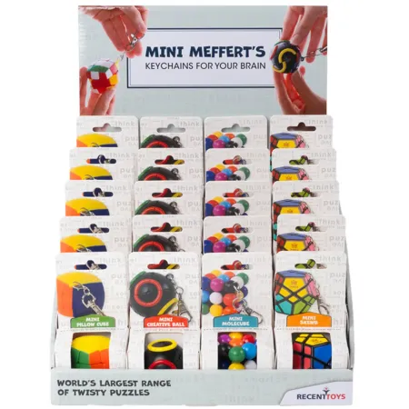 Mini Rompicapo Portachiavi 20 Pezzi con Espositore da Banco