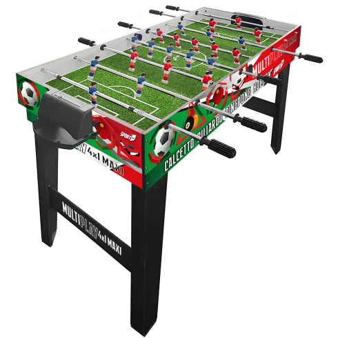 Tavolo Multigioco 4 in 1 Calcetto Ping Pong Hockey Biliardo Accessori