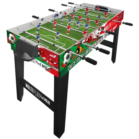 Tavolo Multigioco 4 in 1 Calcetto Ping Pong Hockey Biliardo Accessori