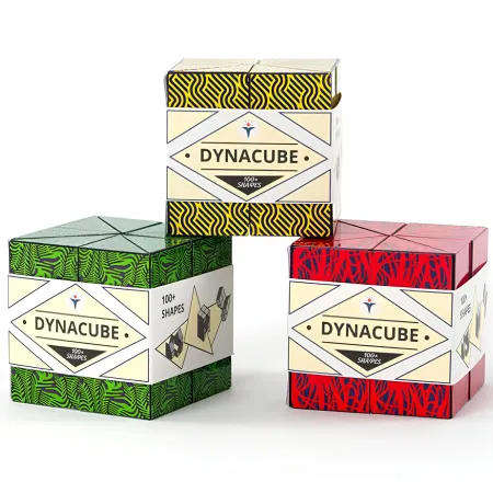 Rompicapo 12 Pezzi Cubo Snodabile Dynacube con Espositore da Banco