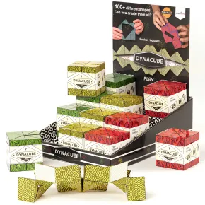 Rompicapo 12 Pezzi Cubo Snodabile Dynacube con Espositore da Banco