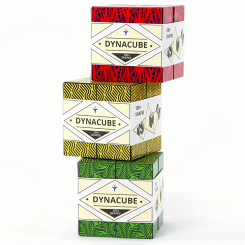 Rompicapo 12 Pezzi Cubo Snodabile Dynacube con Espositore da Banco