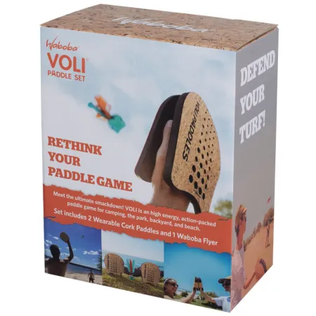 Set Paddle Badminton Volano 2 Racchette in Sughero Gioco da Esterno