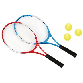 Set Tennis Junior 2 Racchette 59 cm 3 Palline e Borsa Gioco da Esterno